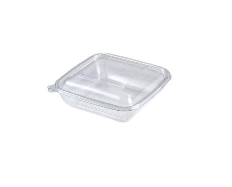 Dishy nagy szögletes salátás tál PET víztiszta  190 x 190 x 32 mm 500 ml