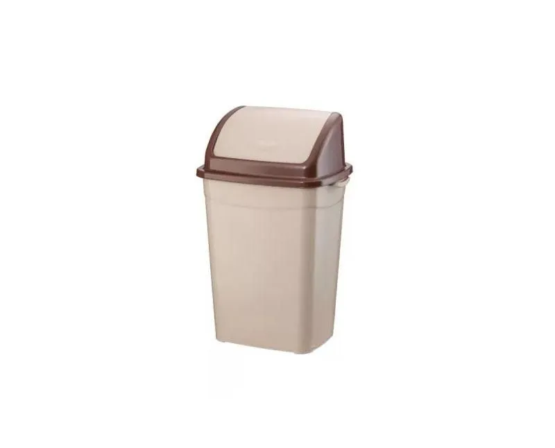 Planet billenőfedeles szemetes kuka, műanyag, barna, 9 l