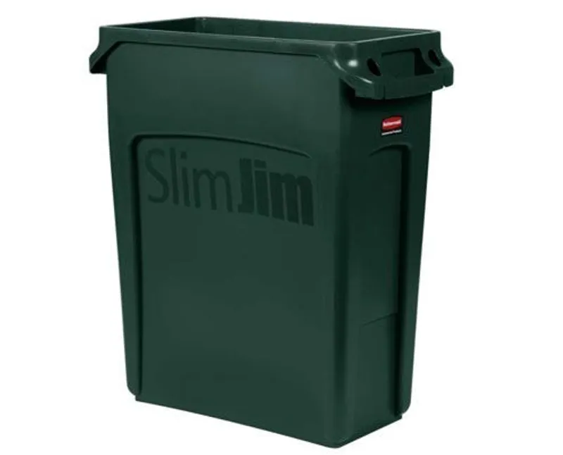 Rubbermaid Slim Jim keskeny szemetes kuka zöld 60 l