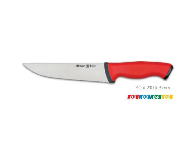 Henteskés DUO 21 cm, piros nyéllel