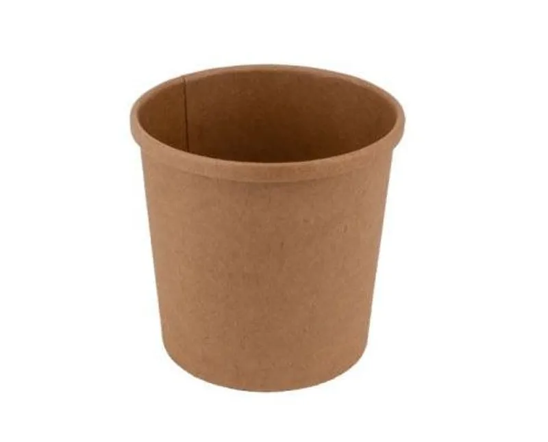 Leveses barna kraft papírtégely 350 ml 90 mm