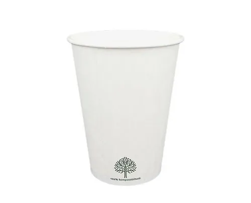 Vízbázisú fehér papírpohár 3 dl, 12oz, 100% komposztálható