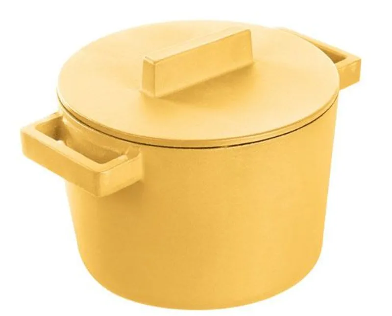 Terra Cotto öntöttvas lábas, átm. 16 cm, indukciós, citromsárga