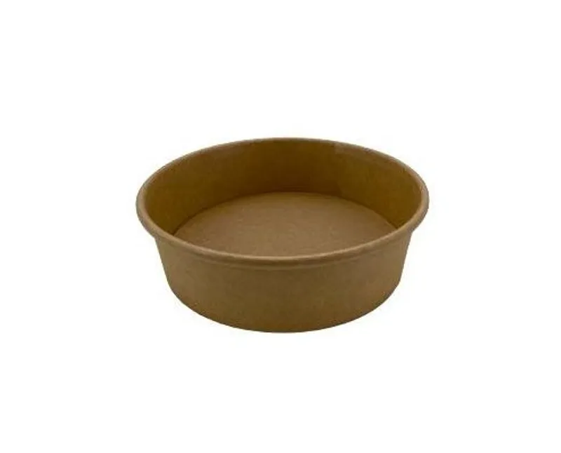 Begreen kraft barna kerek papír salátás tál 685 ml