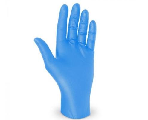 Gumikesztyű nitril kék - XL
