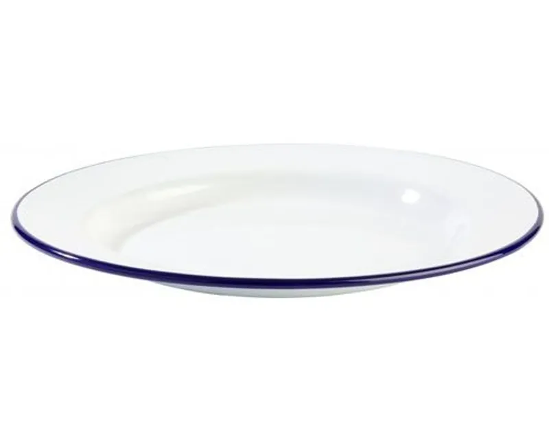 Enamelware zománcozott lapostányér, átm. 20 cm