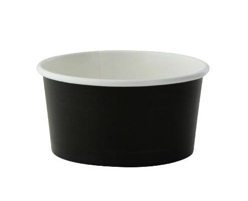 Papírtégely fekete, 130 ml, Ø 80 mm