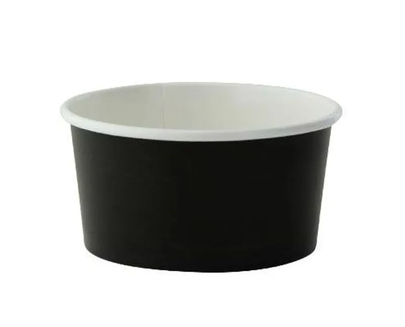 Papírtégely fekete, 130 ml, Ø 80 mm