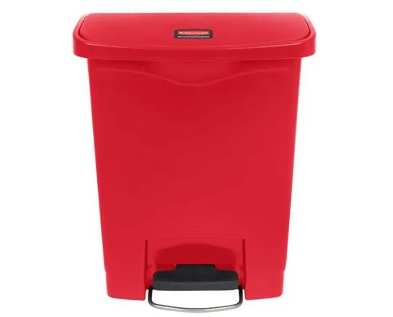 Rubbermaid Step On keskeny pedálos szemetes kuka 30 l piros