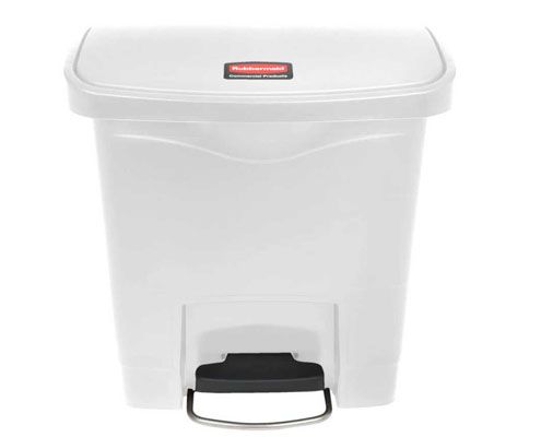 Rubbermaid Step On keskeny pedálos szemetes kuka 15 l fehér