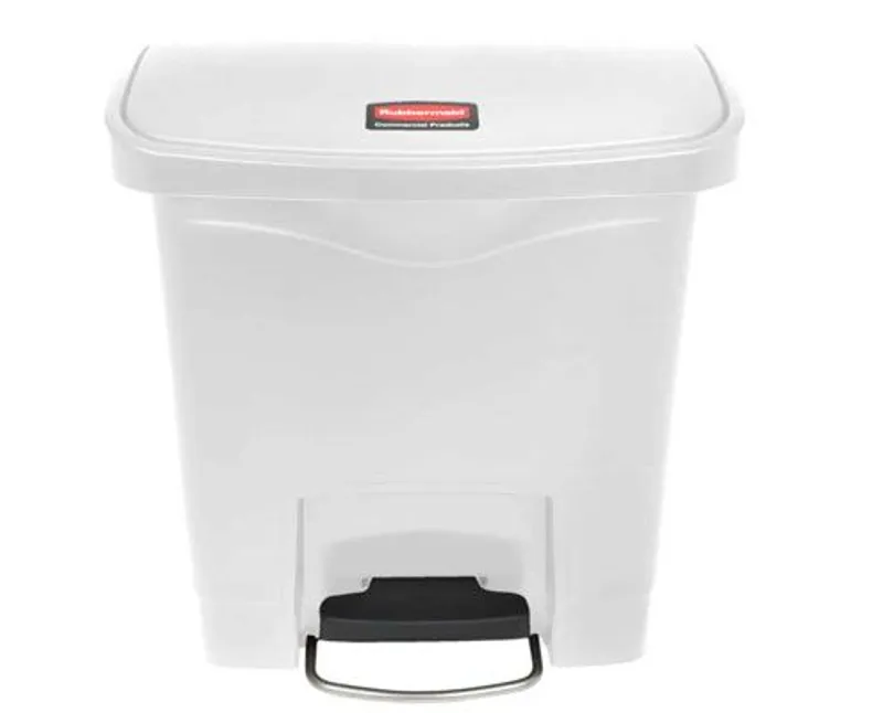 Rubbermaid Step On keskeny pedálos szemetes kuka 15 l fehér