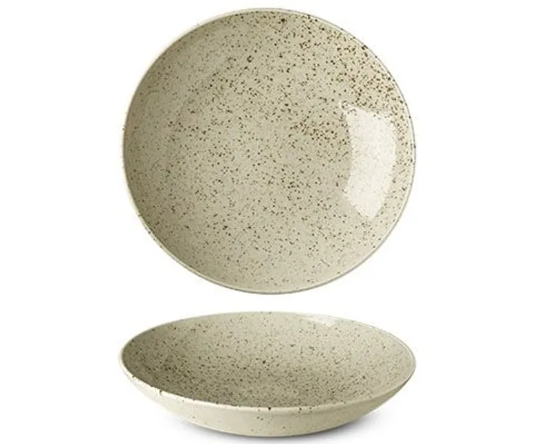 Lifestyle Natural porcelán perem nélküli mélytányér 26 cm