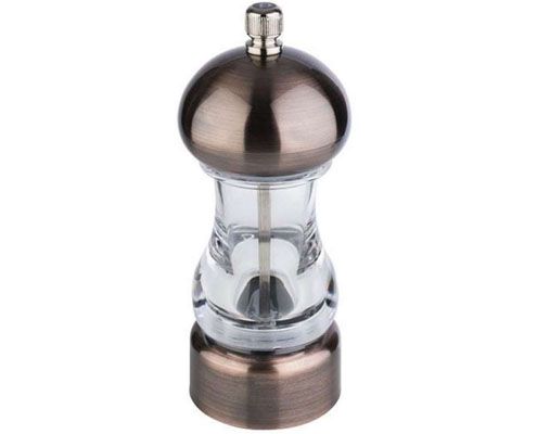 Sóőrlő rozsdamentes acél őrlővel, átm. 6 cm, mag. 15 cm, réz színű