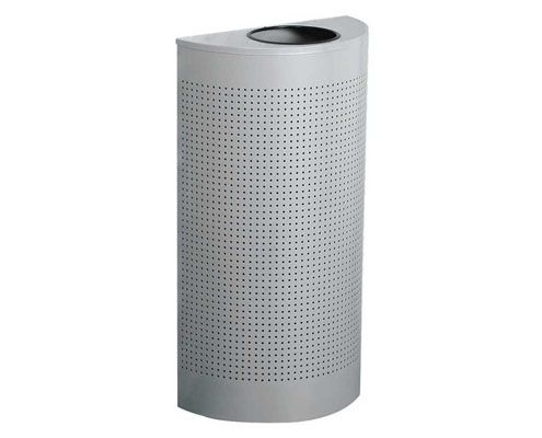 Rubbermaid dekoratív félkör alakú szemetes, 45 l, ezüst, apró lyukakkal