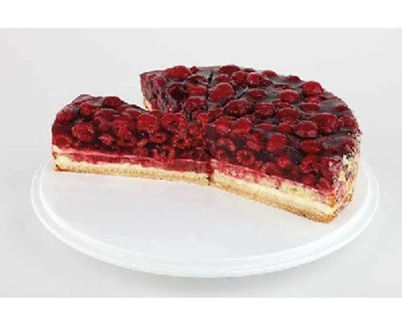 Tortaállvány csúszásmentes talppal, 31 x 4 cm, melamin, fehér