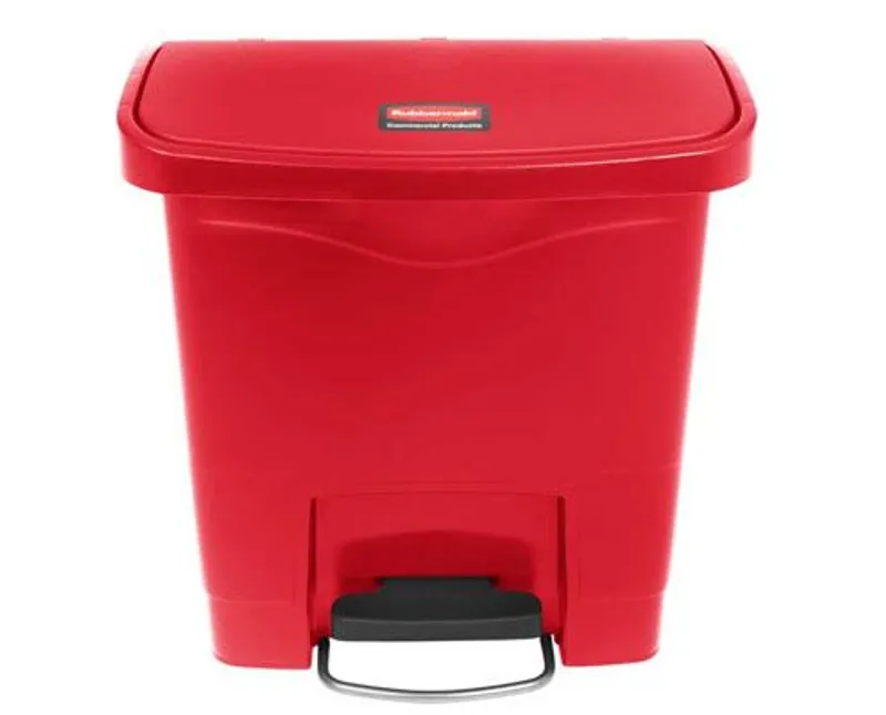 Rubbermaid Step On keskeny pedálos szemetes kuka 15 l piros