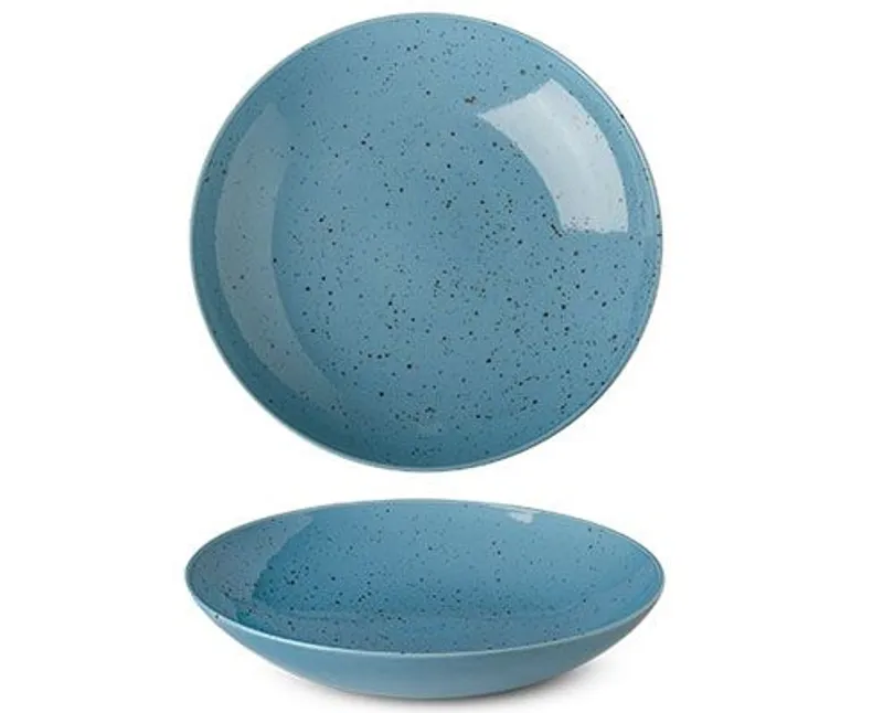 Lifestyle Arctic Blue porcelán perem nélküli mélytányér 26 cm