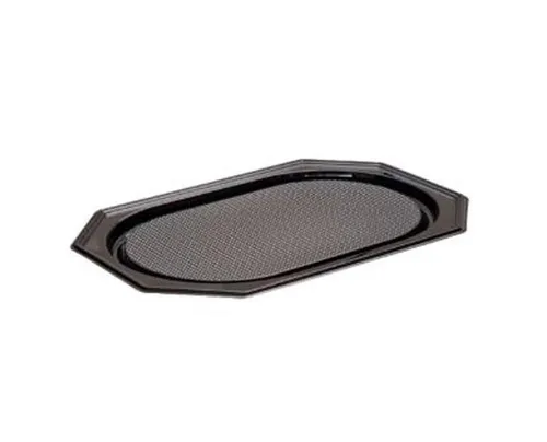 Catering műanyag hidegtálas tálca 10 személyes, 550 x 360 x 30 mm PET fekete