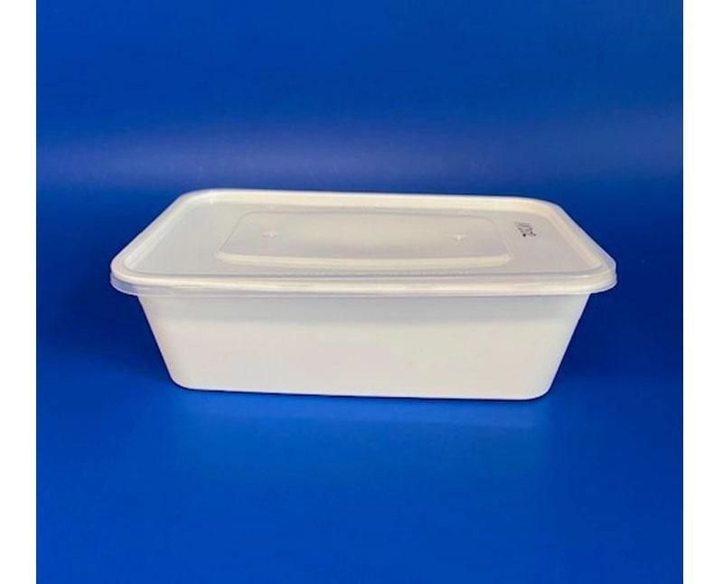 Tárolódoboz + tető 750 ml klasszik, fehér alj, átlátszó tető