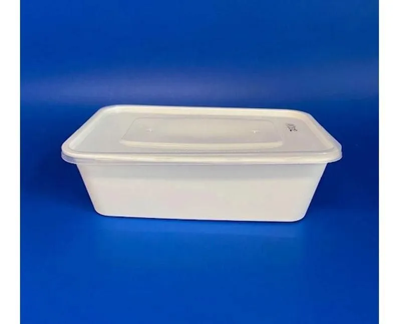 Tárolódoboz + tető 750 ml klasszik, fehér alj, átlátszó tető