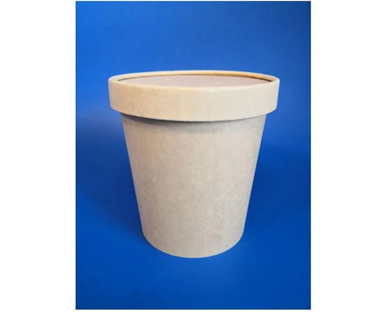 Tető 470 ml-es leveses barna kraft papír pohárhoz 98 mm