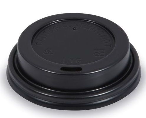 Papírpohár tető fekete 73 mm