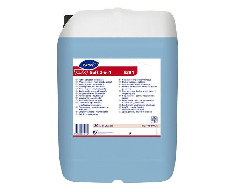 Diversey CLAX Soft 2 in 1 53B1 citromsav bázisú semlegesítőszer, öblítővel kombinálva 20 l