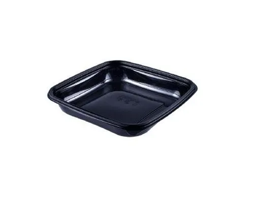 Dishy szögletes nagy salátás tál PET fekete 190 x 190 x 32 mm 500 ml