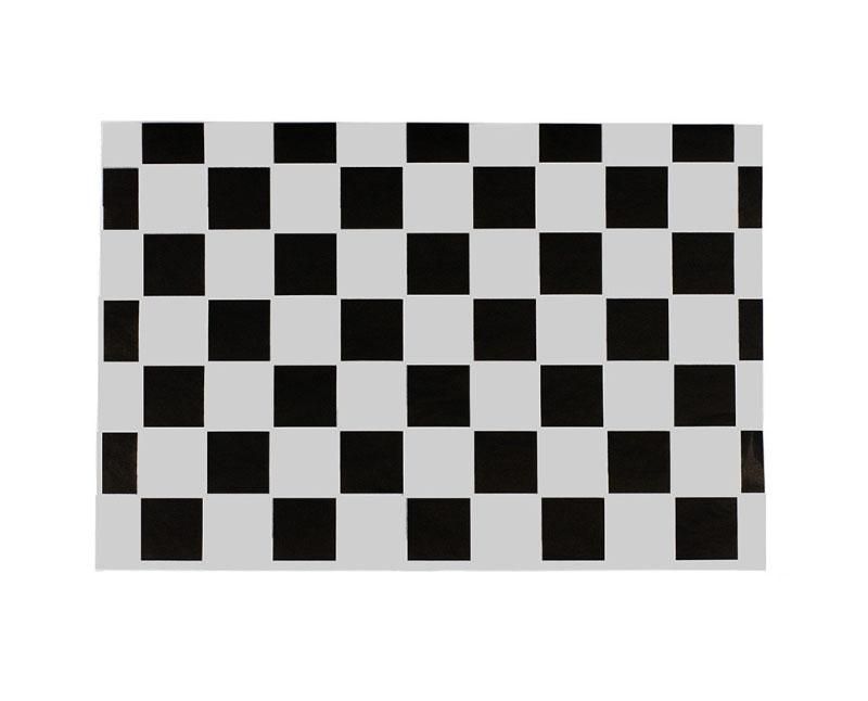 Hamburger csomagolópapír sakktábla mintás , 40 x 30 cm, fekete-fehér