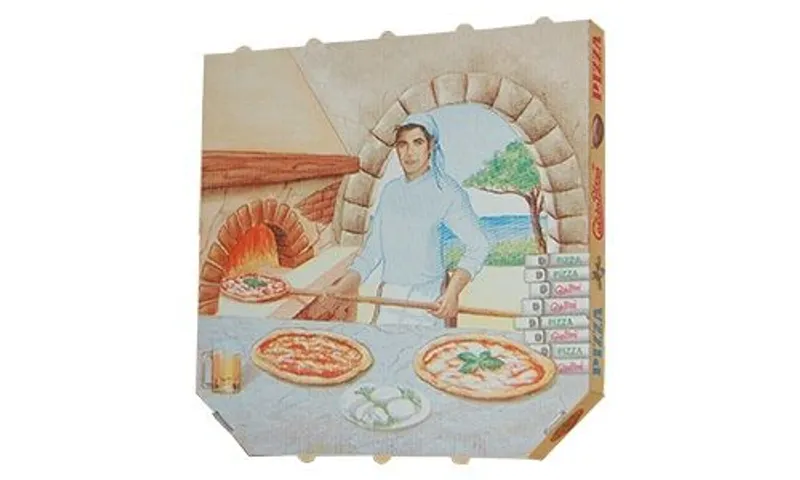Pizzadoboz mintás csapott sarkú 32 cm