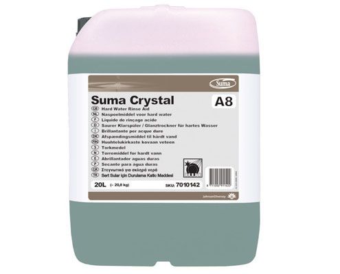 Diversey SUMA Crystal A8 Gépi öblítőszer kemény vízhez 20 l