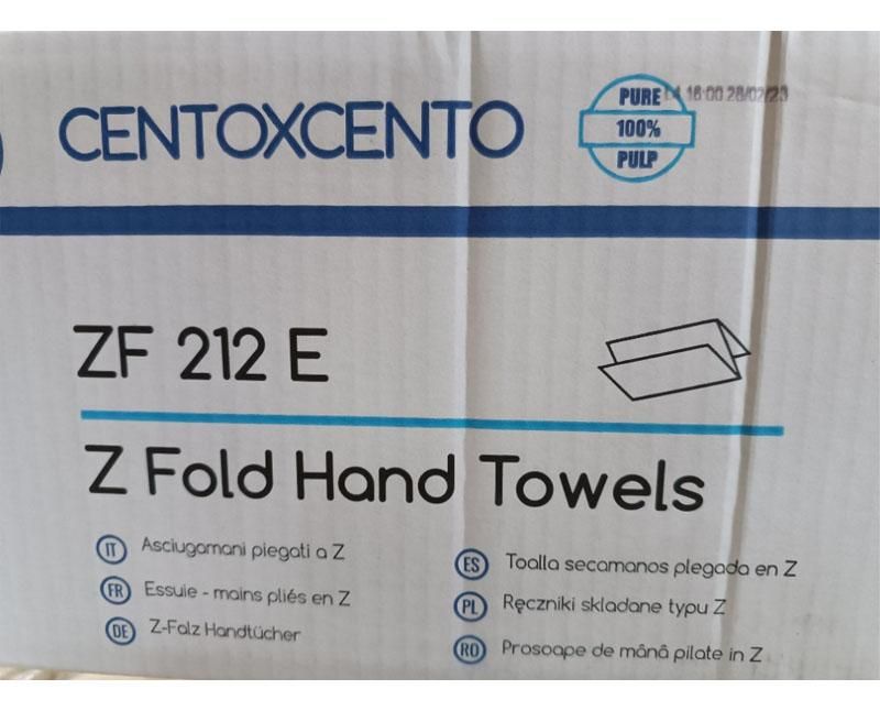 Z hajtogatott fehér kéztörlő 2 rétegű - interfoold
