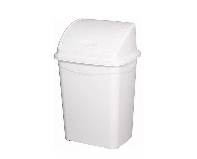 Planet billenőfedeles szemetes kuka, műanyag, luxury fehér, 16 l