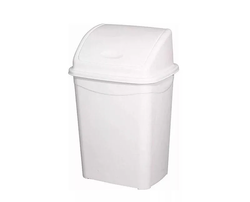 Planet billenőfedeles szemetes kuka, műanyag, luxury fehér, 16 l