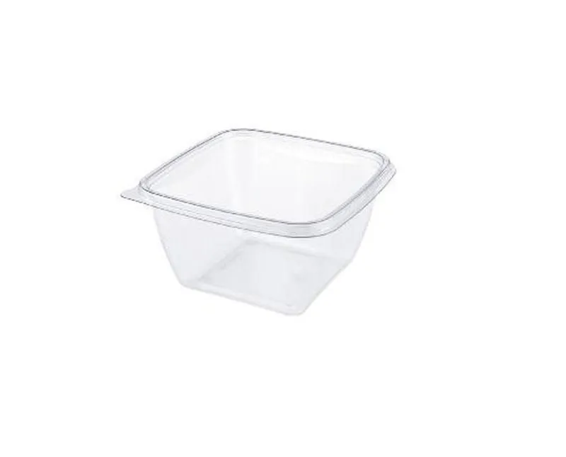 Dishy szögletes salátás tál PET víztiszta 125 x 125 x 66 mm 500 ml