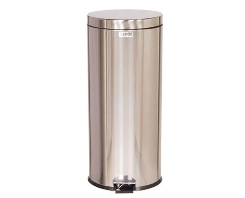 Rubbermaid rozsdamentes acél pedálos szemetes 30 l fényes