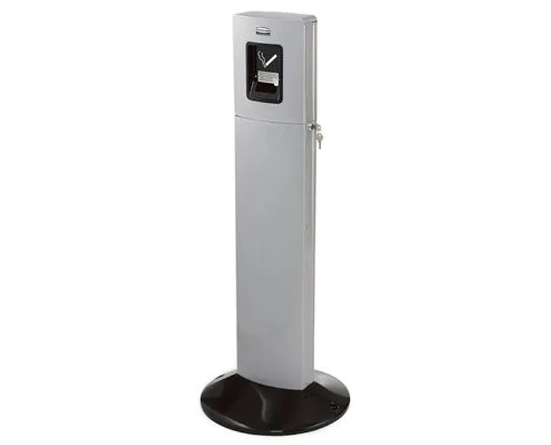 Rubbermaid cigarettacsikk-gyűjtő állomás, ezüst