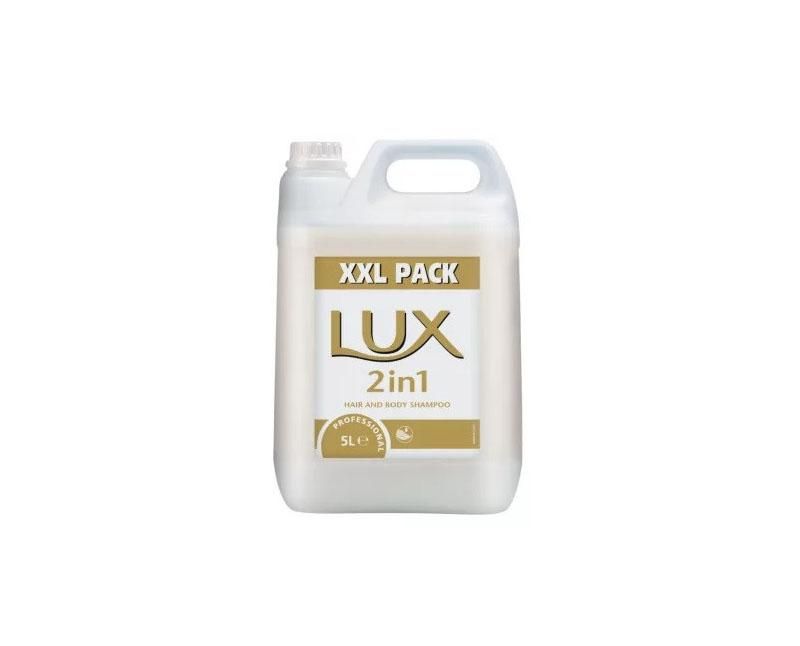 LUX 2in1 ismert márkájú sampon és tusfürdő egyben, intézményi felhasználóknak 5 l