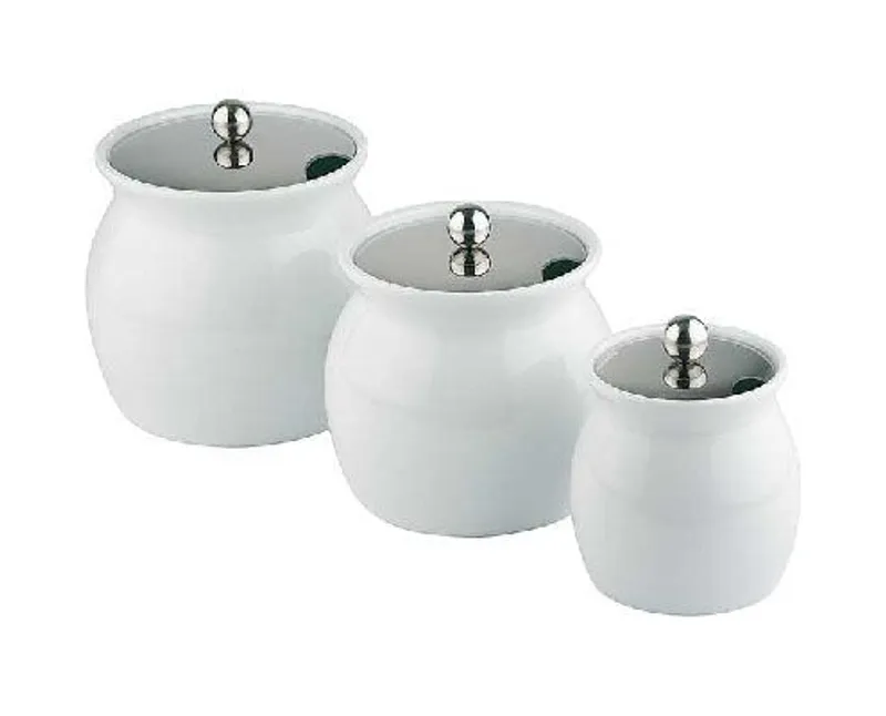 Porcelán edény rozsdamentes acél kanálkivágással, 2 l