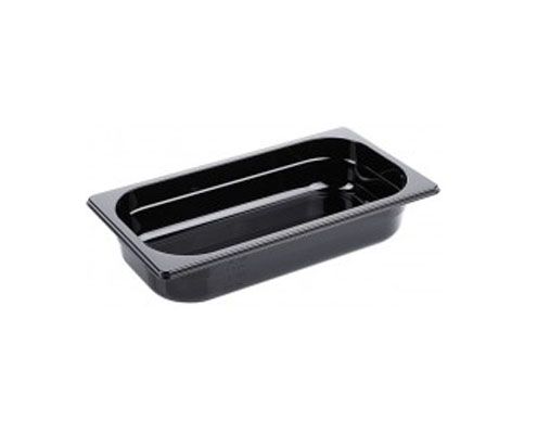Polikarbonát fekete GN 2/4 edény 100 mm