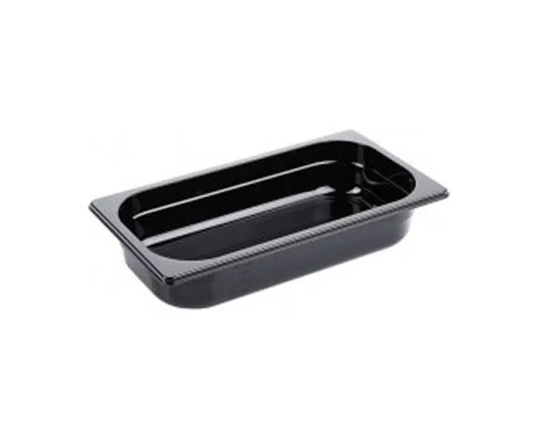 Polikarbonát fekete GN 2/4 edény 100 mm