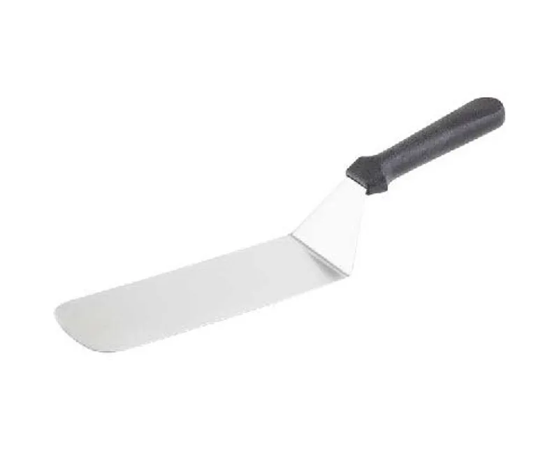 Rozsdamentes acél hajlított spatula polipropilén nyéllel 37,5 cm