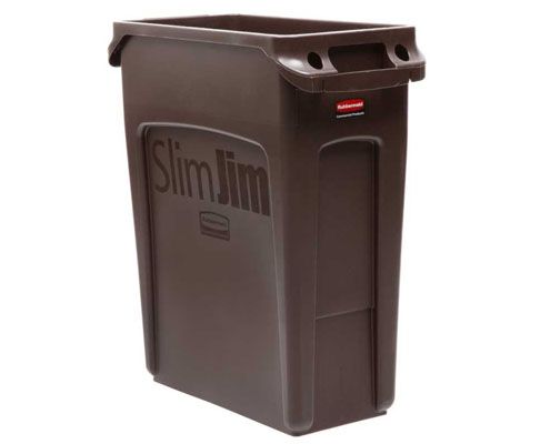 Rubbermaid Slim Jim keskeny szemetes kuka barna 60 l