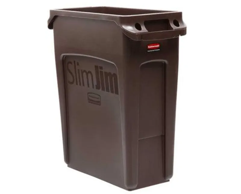 Rubbermaid Slim Jim keskeny szemetes kuka barna 60 l