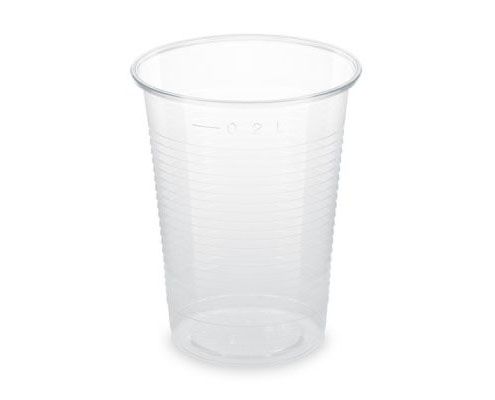 Műanyag átlátszó pohár 2 dl