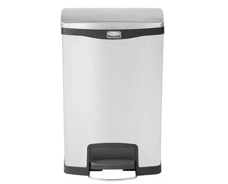 Rubbermaid Step On rozsdamentes acél szemetes fekete-metál 50 l