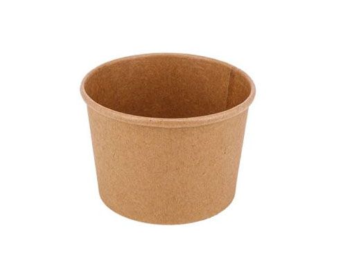Desszertes kraft barna papírtégely 350 ml
