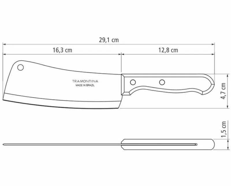 Tramontina Dynamic bárd barna nyéllel 15 cm