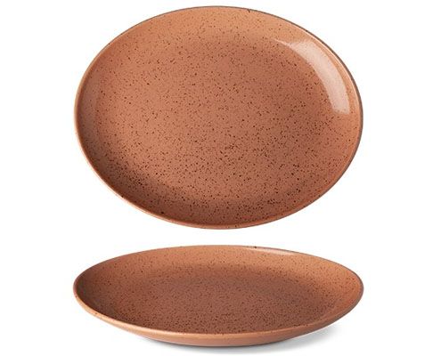 Lifestyle Terracotta porcelán ovális tányér 28 cm