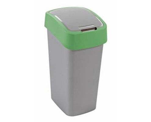 Curver "Pacific Flip Bin" billenő fedeles szemetes 50 l - Ezüst/zöld